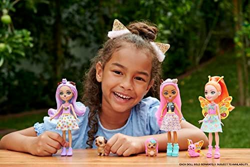 Dolls Encantimals, City Tails Hensley Hedgehog Doll e Spiney Friend Figura, boneca pequena com saia e acessórios removíveis, presentes
