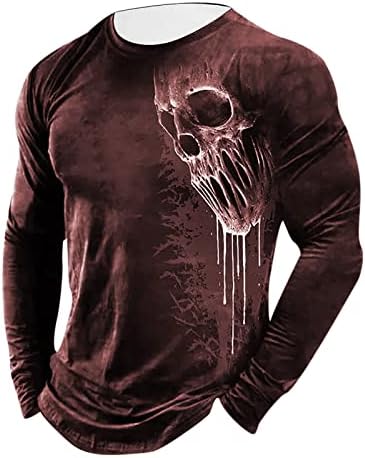 Tops da moda para homens 2023 camisetas de esqueleto vintage