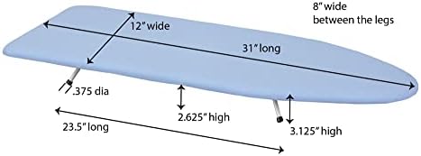 Fundamentos domésticos 120101-0 Placa de passos de pérola de salvamento de espaço dobrável com pernas dobráveis ​​| Azul