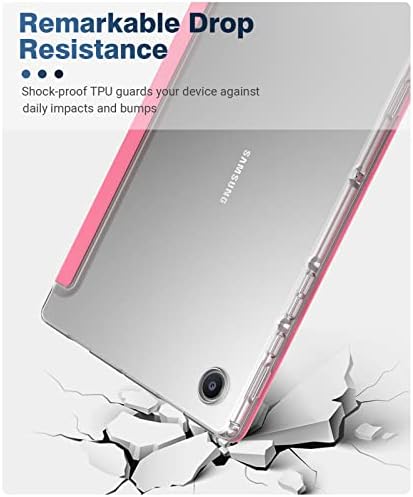 Timovo para Samsung Galaxy Tab A8 10.5 Caso, Galaxy Tab A8 Case SM-X200/SM-X205, TPU SLIM SOFT TPU translúcido com capa de proteção contra fosco com tração automática/recurso de sono, melancia vermelha