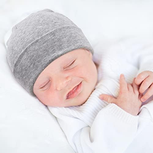Chapéus para bebês e luvas de algodão infantil bqubo sem conjunto de arranhões Hapsa de hospital para meninos para meninos