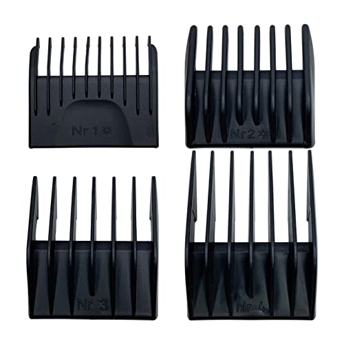 4 PCs Repolação universal Clipper limite de pente de pente de plástico guia para clippers, conjunto de pente de barbeiro