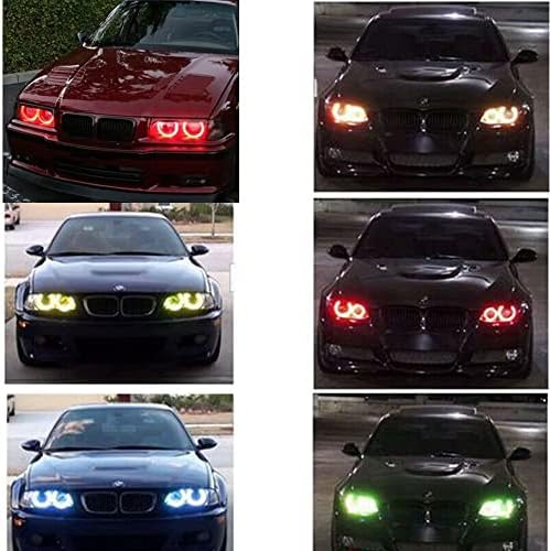 CSSLYZL Cotton Light SMD LED Angel Eyes Halo Anéis Halo Compatível/Substituição para BMW E46 3 Série Halogen non não projetor farol