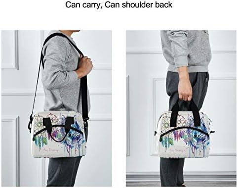 Padrão funcional de padrões fria mais refrigerada Box de lanche portátil Oxford Bag Saco térmico lancheira de piquenique para