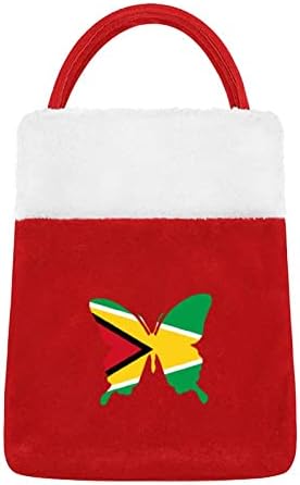 Bandeira da Guiana Bolsa Butterfly bolsa de luxo saco de natal para ornamentos festivos