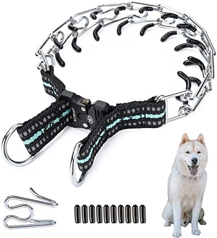 Jipimon sem colar de cachorro Pull Collar de treinamento de cães de liberação rápida com ponta de borracha para pequenos cães grandes grandes