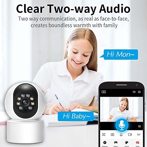 Fan Ye 3pcs 5mp Câmera Wi -Fi Vídeo Vídeo Indoor Segurança Casa Monitor de bebê IP CCTV Sem fio Visão noturna Smart rastreamento