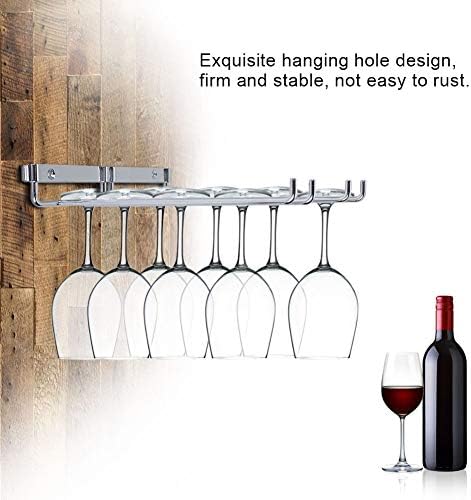 Fdit Metal Wine Glass Rack, copos de vinho de aço inoxidável Bolsa de mão de parede STEMware Stemware Rack Storage