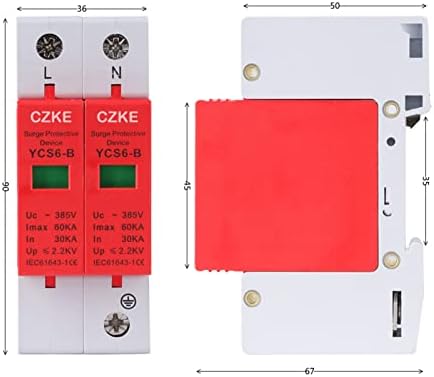 EKSIL YCS6-B AC SPD 385V 2P DISPOSITIVO DE PROTEÇÃO DE PROTEÇÃO DE PRESTRAÇÃO DE PROTEÇÃO DE PROTEÇÃO DE PROTEÇÃO DE PROTEÇÃO