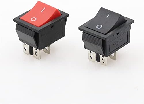 Werevu 1PCS KCD4 BULHER ROGHER SUGHT SWITCH AUTO-LOCK POWER SWITCH DPST E/S 4 PINS 16A 250VAC 20A 125VAC