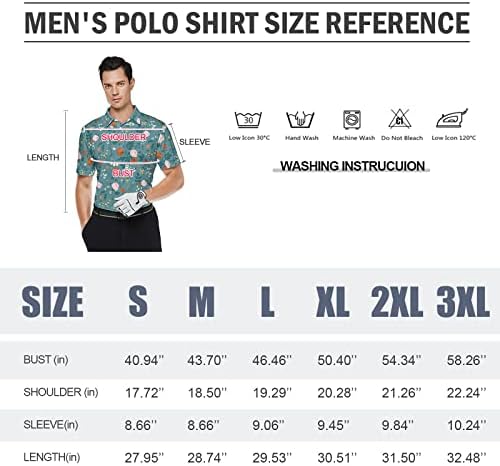 Camisas de golfe masculinas Manga curta Camisas de pólo seco de manga seca