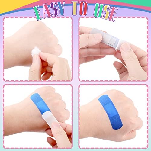 6 cores Crianças Bandagens coloridas coloridas padrões adesivos Bandagens de tecido flexível Bandagens de arco -íris