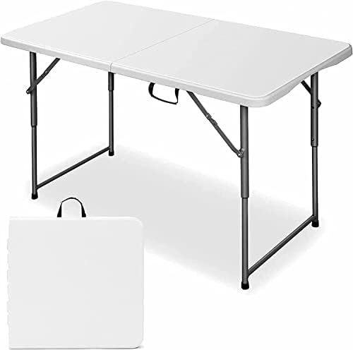 EDTIAN DOBRILHO, 4 pés pequenos, portáteis e dobráveis ​​para uso interno e externo, robusta e compacta mesa de cartões para camping,