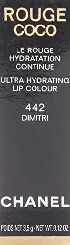Chanel Rouge Coco Ultra Hydrating Lip Color 442 Dimitri Lipstick para mulheres, 0,12 onças