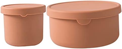 Alipis 2pcs caixas de silicone lancheira recipientes de silicone lancheira aquecida para adultos recipientes de lanches
