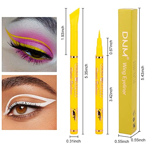Kaely 2pcs amarelo líquido líquido líquido A asa líquido selo o olho de lápis Conjuntos de maquiagem de lápis de cor de cor