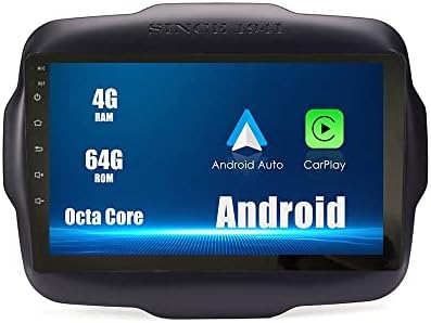 Android 10 Autoradio Navigação de carro Multimídia GPS Radio de toque GPS 2.5D Screen ForJeep Renegade -2020 Octa