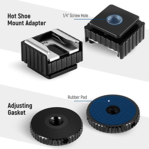 Neewer 2pcs Flash Hot Shoe Mount Adapter a 1/4 ”de orifício de rosca compatível com Canon Nikon Pentax Flash, Adaptador