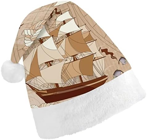 Sea Adventure Map antigo chapéus de natal para adultos chapéus de natal para férias