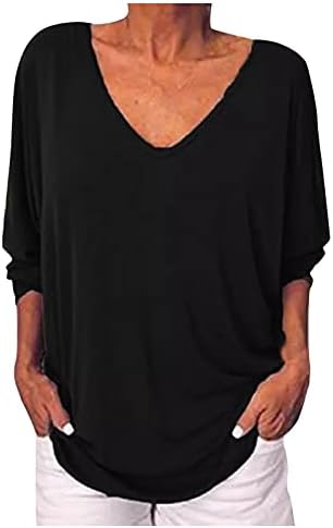 Camisetas leves t para mulheres de manga longa da moda casual o moletons do pescoço gradiente de ajuste solto Classic Summer Summer