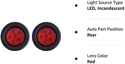 2,5/2-1/2 Rodada 6 LED RED/AMBER CURCHER TRAILER LIME