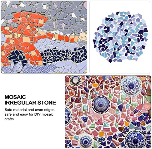 Artibetter Mosaic Pieces 200g Mosaico misto Mosaico Tiles Peças de vidro irregular de cerâmica para artesanato de arte