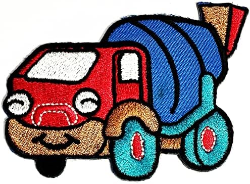 Kleenplus 3pcs. Red Concrete Truck Concret Misturador de desenho animado adesivo de manchas artesanato de artesanato