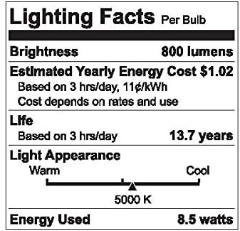 GE REFRESH 4-PACK 60 W equivalente Dimmível 5000k Luz do dia A19 Lâmpadas de luminária LED lâmpadas lâmpadas
