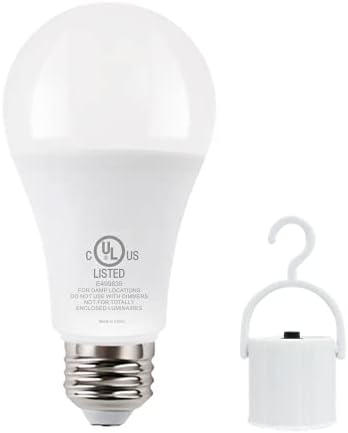 Lâmpada de lâmpada LED de emergência listada 9W Recarregável portátil | Falha de energia Luzes cortadas para parafuso doméstico