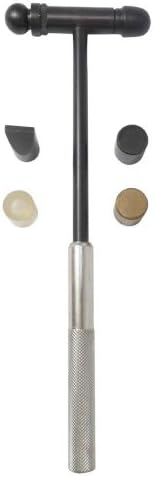 Jewel Tool 7.5 CRAFTER 6 em 1 Multi Head Hammer | Inclui bronze, nylon, cúpula arredondada, plana, cabeça padrão e