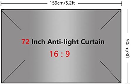 Tela do projetor do fzzdp Curturas simples anti-luzes 16: 9 Home portátil 3D Digital Pojetor Curtain Projeção Tela