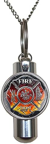 Departamento de incêndio urna cremação Jóias de colar de urna, bombeiro, presente de bombeiro, presente para colegas