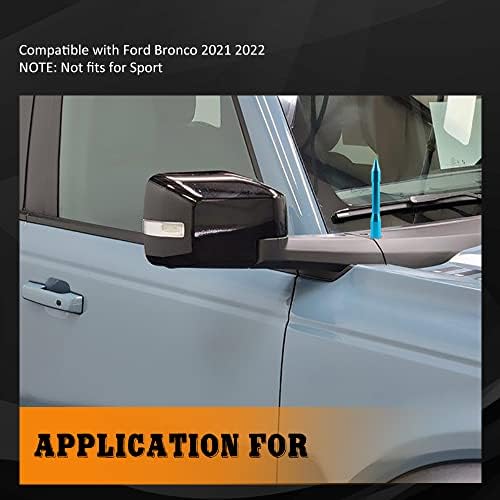 Antena de rádio, antena de alumínio de carro de substituição compatível com a 6ª geração Ford Bronco 2021 2022