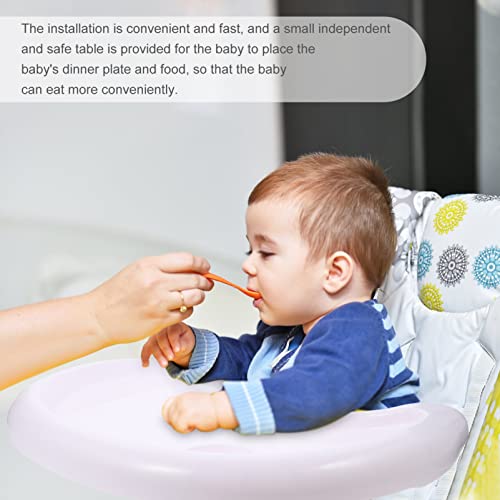 Placas de sucção de bandeja de alimentação para bebês Zerodeko gancho em cadeira alta com bandeja de jantar removível Clip portátil de bandeja de jantar na cadeira de bebê com bolsa de armazenamento para branco interior externo