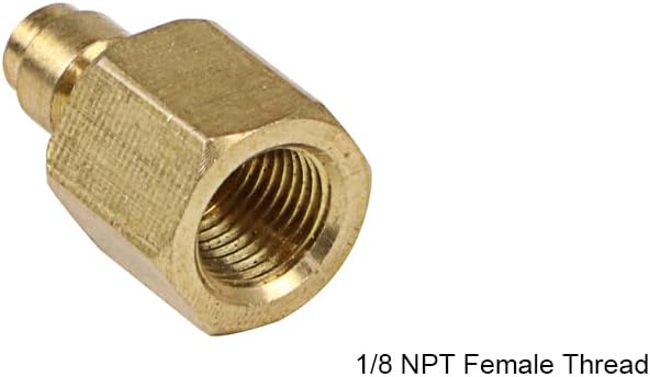 Adaptador de plugue de cobre de discoteca de 8 mm de 8 mm, conector feminino universal 1/8 BSPP e encadeamento masculino NPT de 1/8 para PAINTBAL
