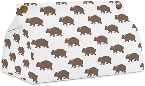 Wombats Padrão Caixa de tecidos Pattern Caixa de papel facial Organizador do organizador Dispensador de guardana
