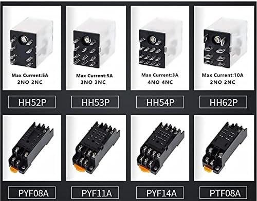 CRFYJ 5PCS Relé intermediário Mini interruptor de relé eletromagnético com bobina LED Geral DPDT 8/11/14 pinos AC