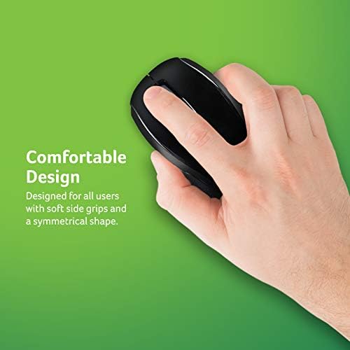 O mouse sem fio da Acer RF, trabalha com o Chromebook, com plug e play USB para usuários da direita/esquerda | Totalmente coberto por um corpo protegido de íons prateados