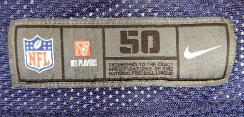 2018 Dallas Cowboys #59 Jogo emitido na Marinha Jersey 50 55 - Jerseys de Jerseys usados ​​na NFL não assinada