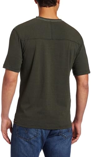 Camisa de manga curta nero masculina do Prana