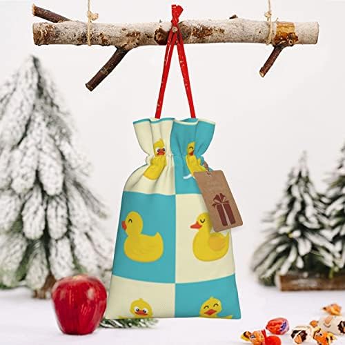 Sacos de presente de tração de natal Funny-brubs Duck apresenta sacos de embrulho, bolsas de embrulho de embrulho de presente