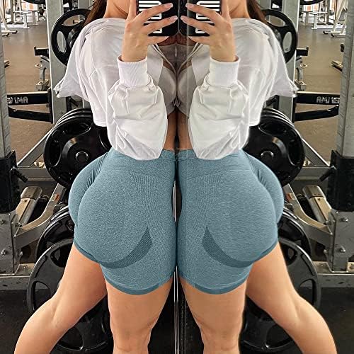 Scrunch Butt de levantamento shorts para mulheres treino ginástica smile contorno perneiras sem costura Cantura