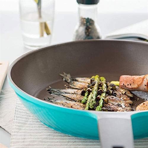 PDGJG Non Stick Pan Sauté Surface, Ótimo para cozinhar ovo ou omelete, forno de lavadeira de louça Seguro, frigideira azul