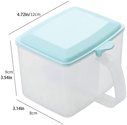 Recipiente de tempero LMAHAP, caixa de tempero de cozinha jarra de tempero de grade dupla quadrada com caixa de armazenamento de armazenamento pode fazer uma caixa de tempero redonda