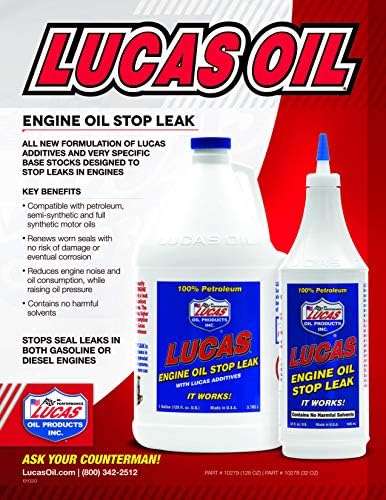 Lucas Oil 10278 Motor Oil Stop vazamento - 1 litro