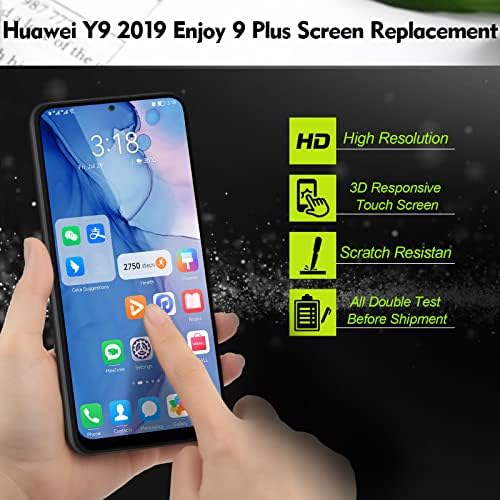 Ocolor Screen for Huawei y9 2019 desfrute de 9 mais substituição de tela para huawei y9 2019 jkm-lx1 jkm-lx2 jkm-lx3 LCD Display Touch Digitizer Assembly