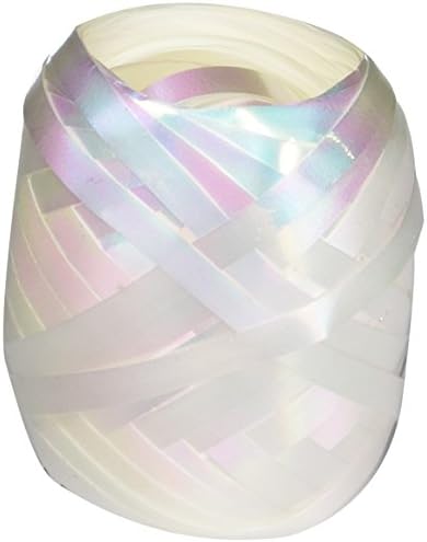 Darice 2916-39 Curling Ribbon Iridescente barril, branco