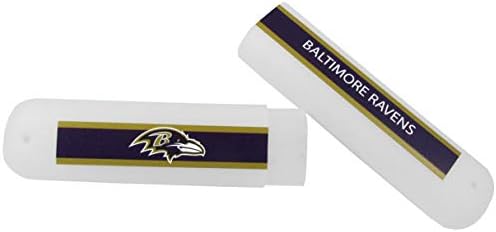 Siskiyou Sports NFL Baltimore Ravens Unissex Travel Conjunto de dentes e caixa de viagem branca, tamanho único