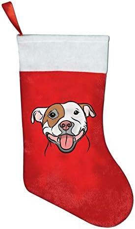Corpda pit bull sorriso de natal estocagem de natal personalizado meias clássicas decorações de meia