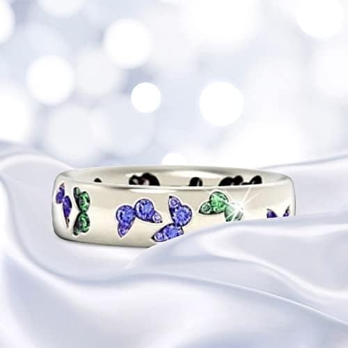 Ringas de resina Anéis de casamento fofos Aniversário de casamento Jóias coloridas de anel colorido para mulheres e adolescentes